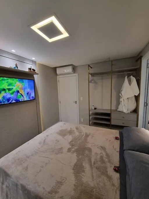 Lindo Apto Frente Mar Tudo Novinho 2Suites+Garagem Balneário Camboriú Apartmán